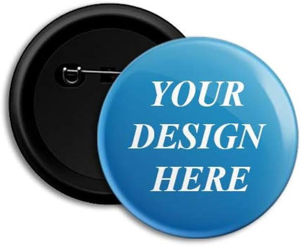 Customized Personalized Button Badge With Photo Logo & Text