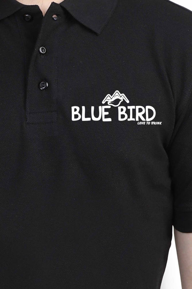 Polo T-Shirts Blue Bird Cafe