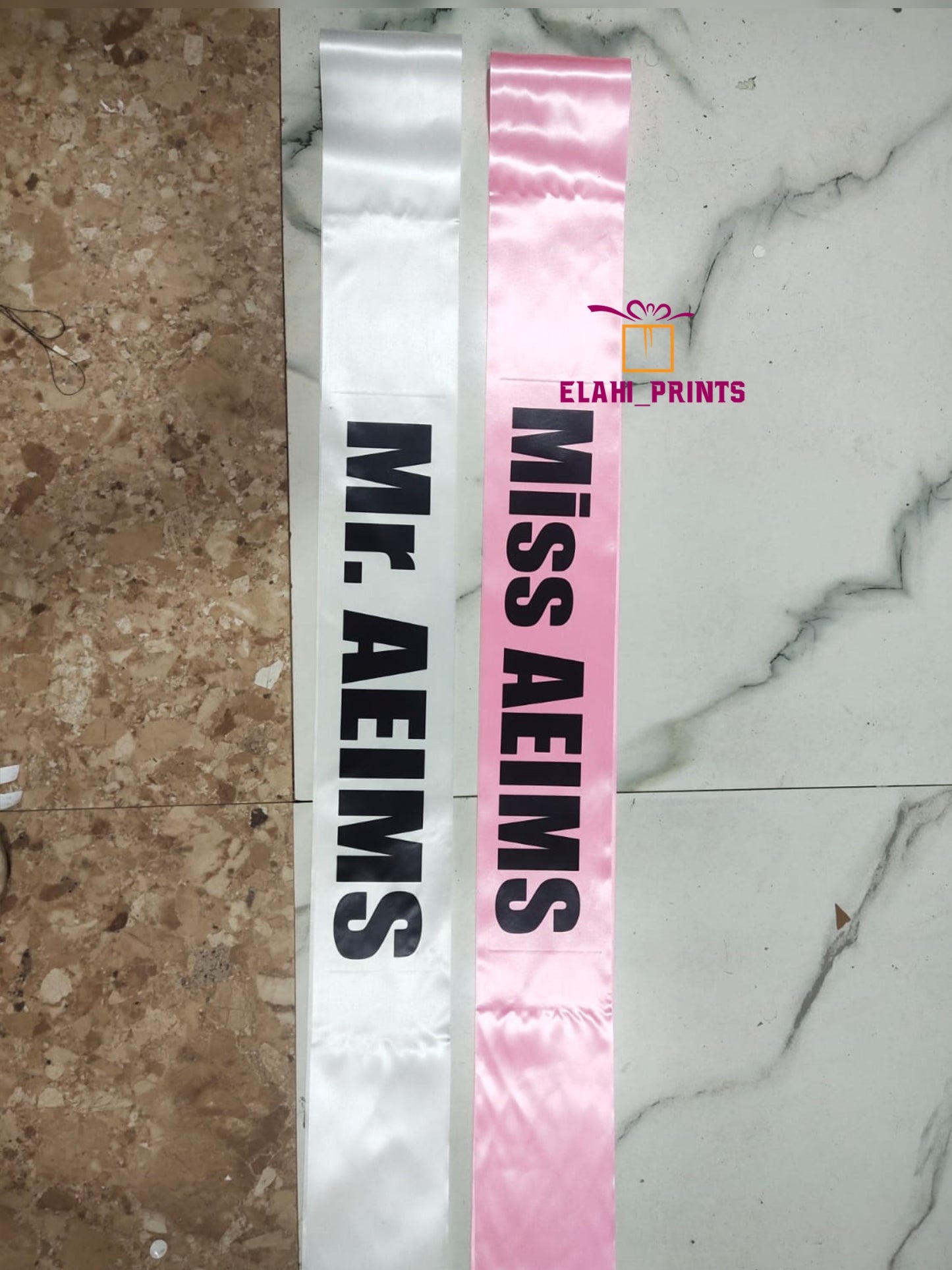 Customized Sashes for farewell annual day etc