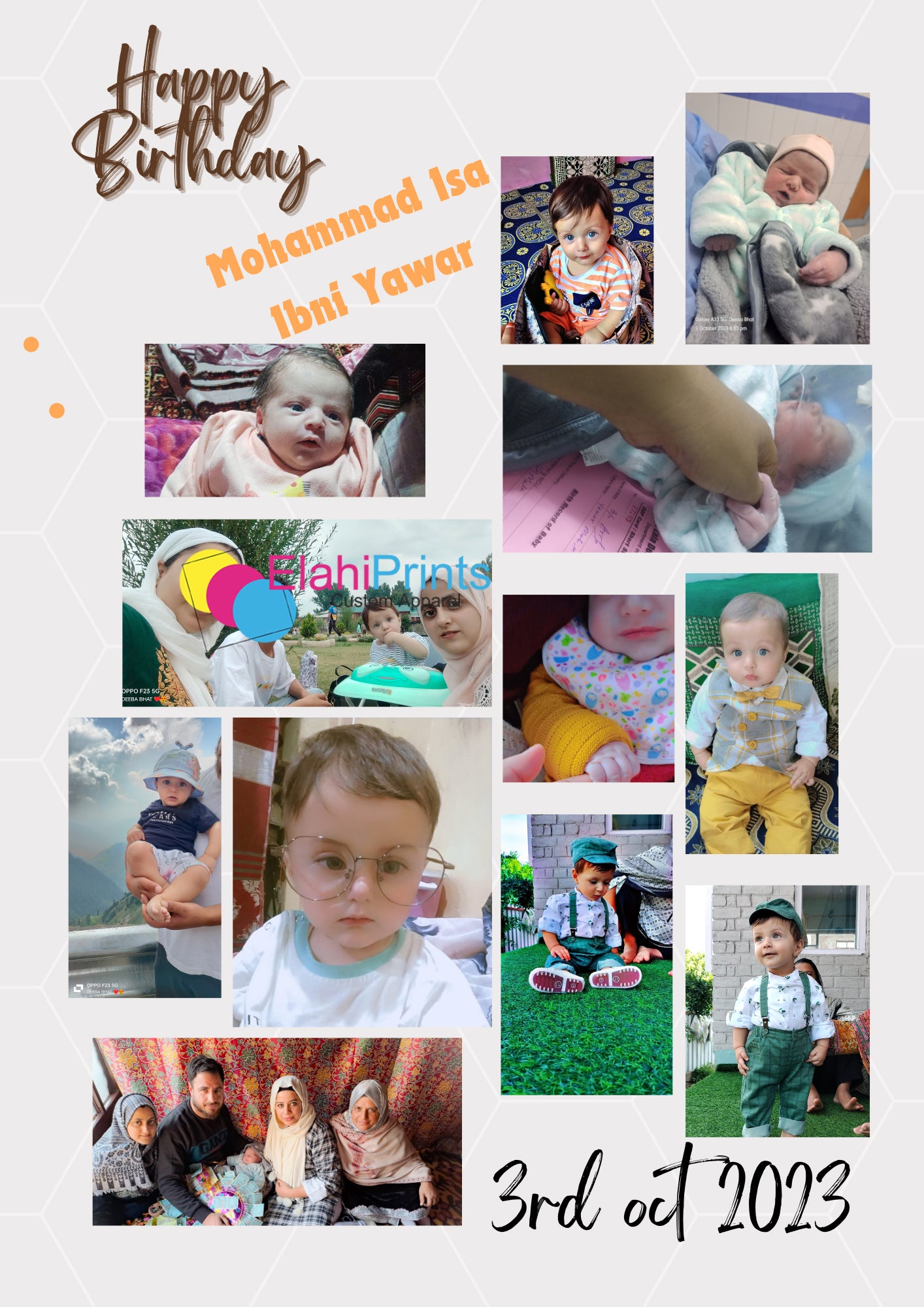 Frame Collection for First Birthday for new Born