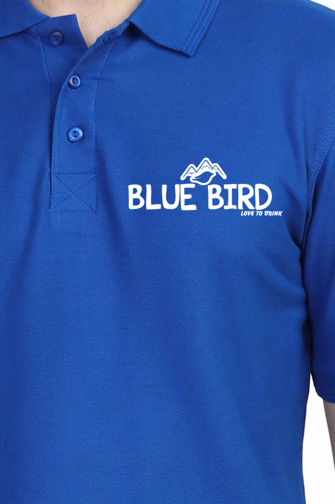 Polo T-Shirts Blue Bird Cafe